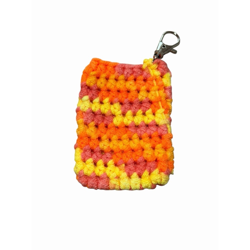 New Handmade Crochet Cozy Keychain Ear Buds Or Lighter Holder ETC